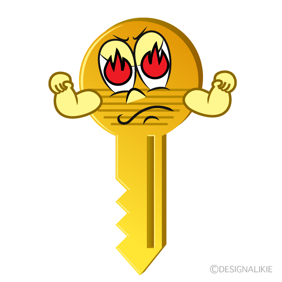 Enthusiasm Key Cartoon Character Image