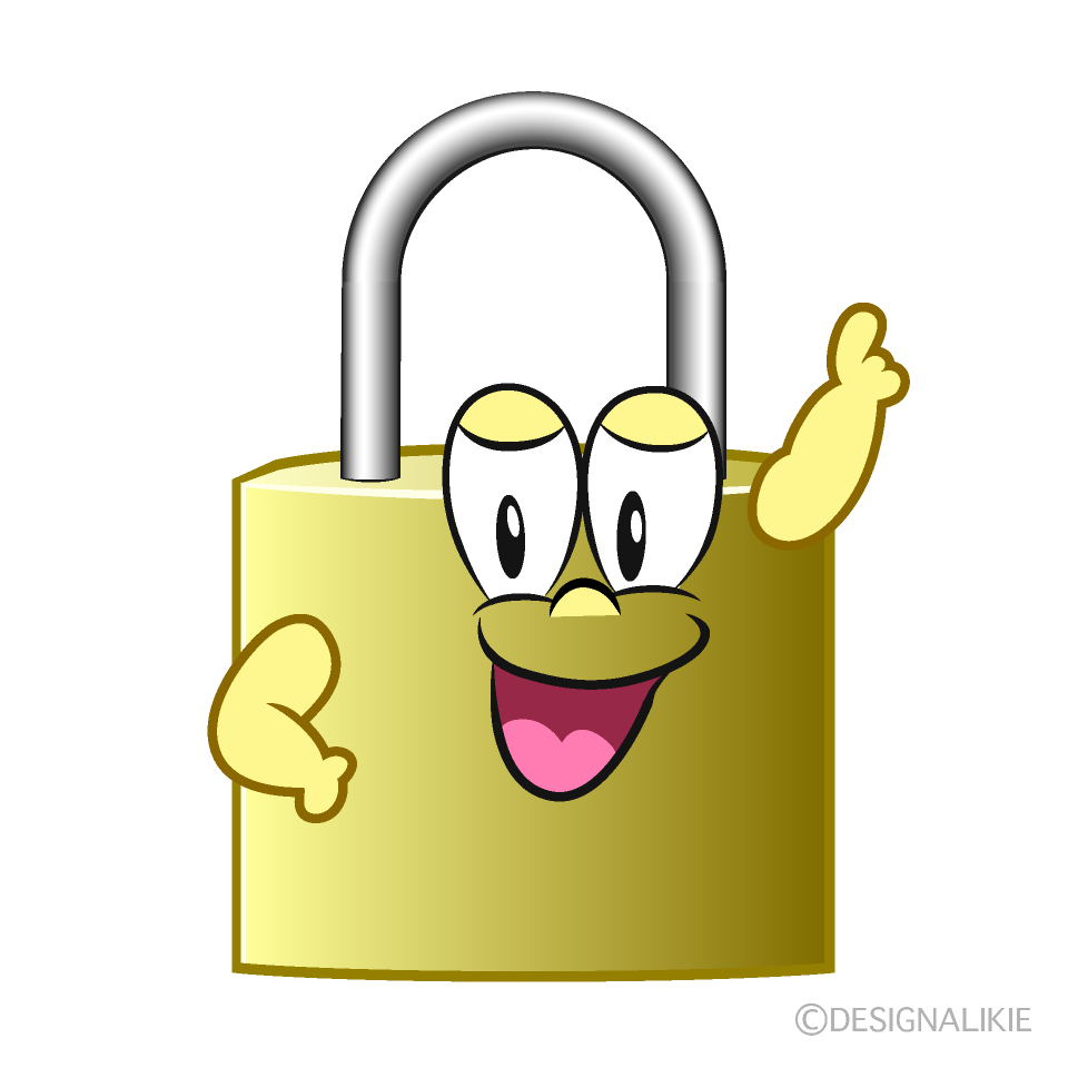 Posing Lock Cartoon Character Image