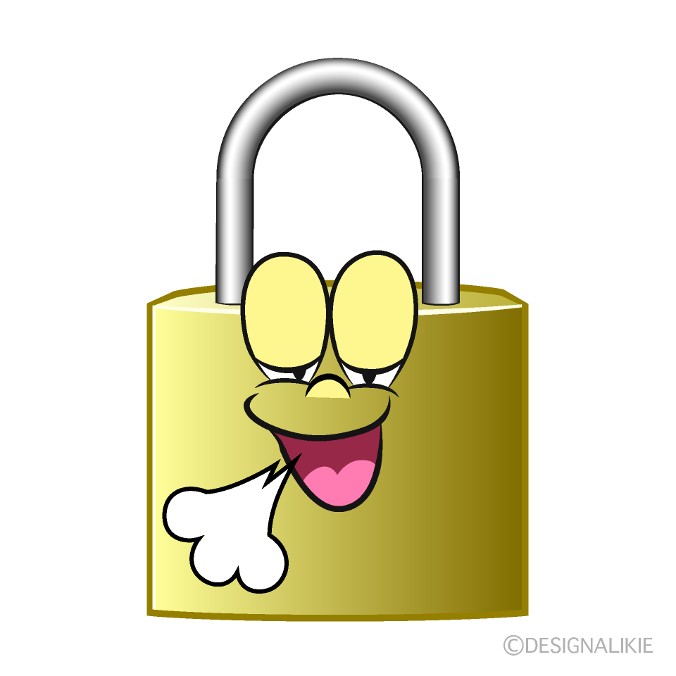 Relaxing Lock Cartoon Character Image