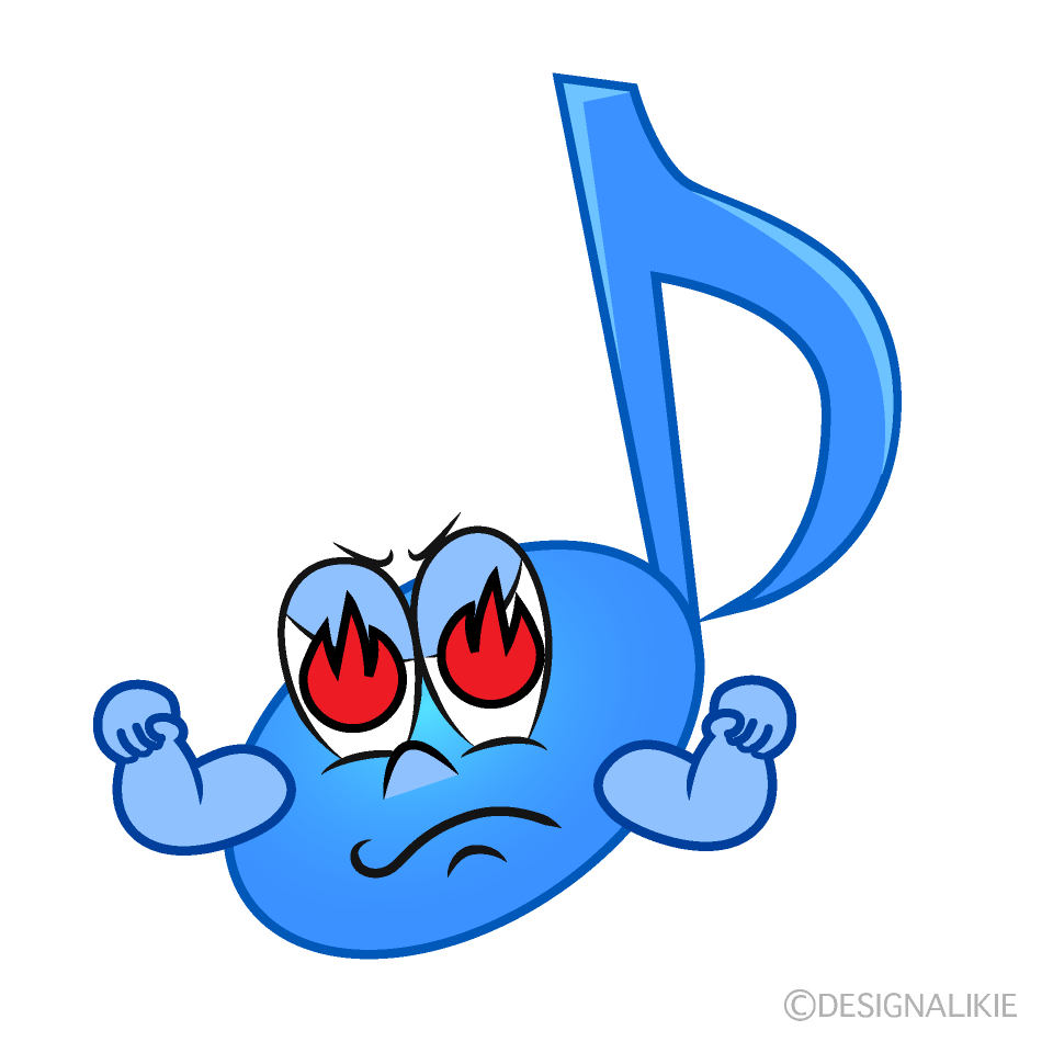 Enthusiasm Music Note Cartoon Character Image
