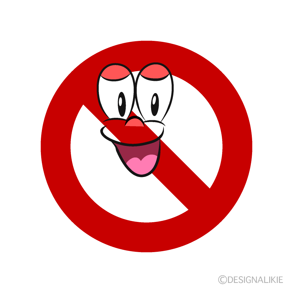 Smiling Prohibition Cartoon Character Image