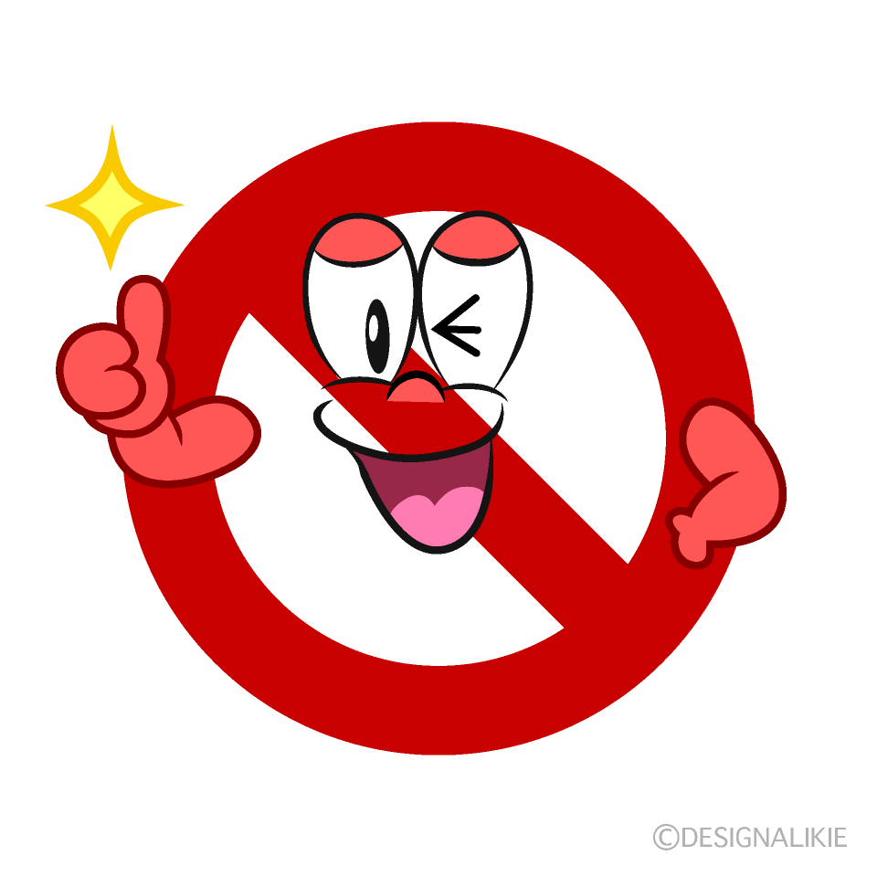 Thumbs up Prohibition Cartoon Character Image