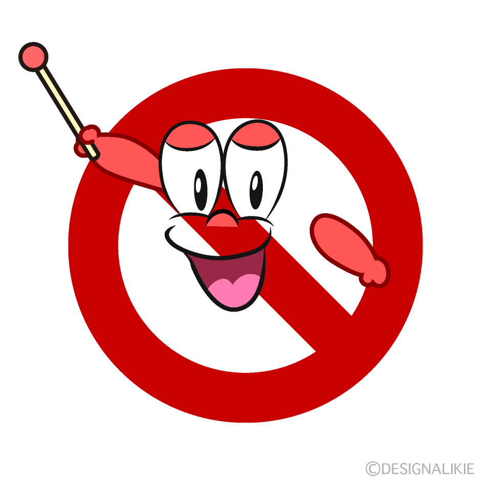 Speaking Prohibition Cartoon Character Image