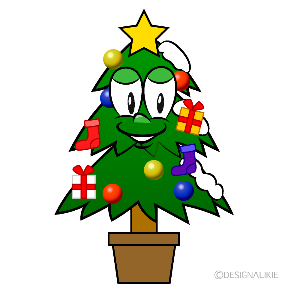 Christmas Tree Cartoon Character Image