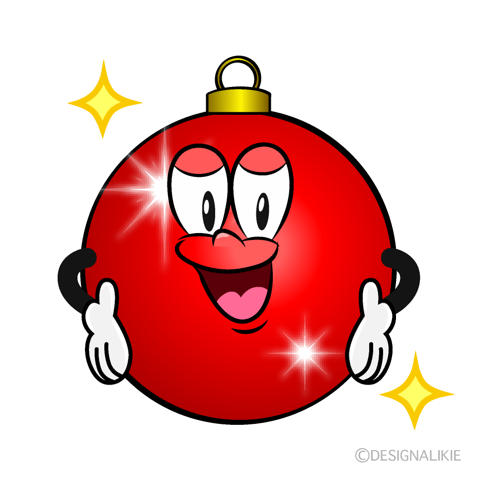 Glitter Christmas Ornament Cartoon Character Image