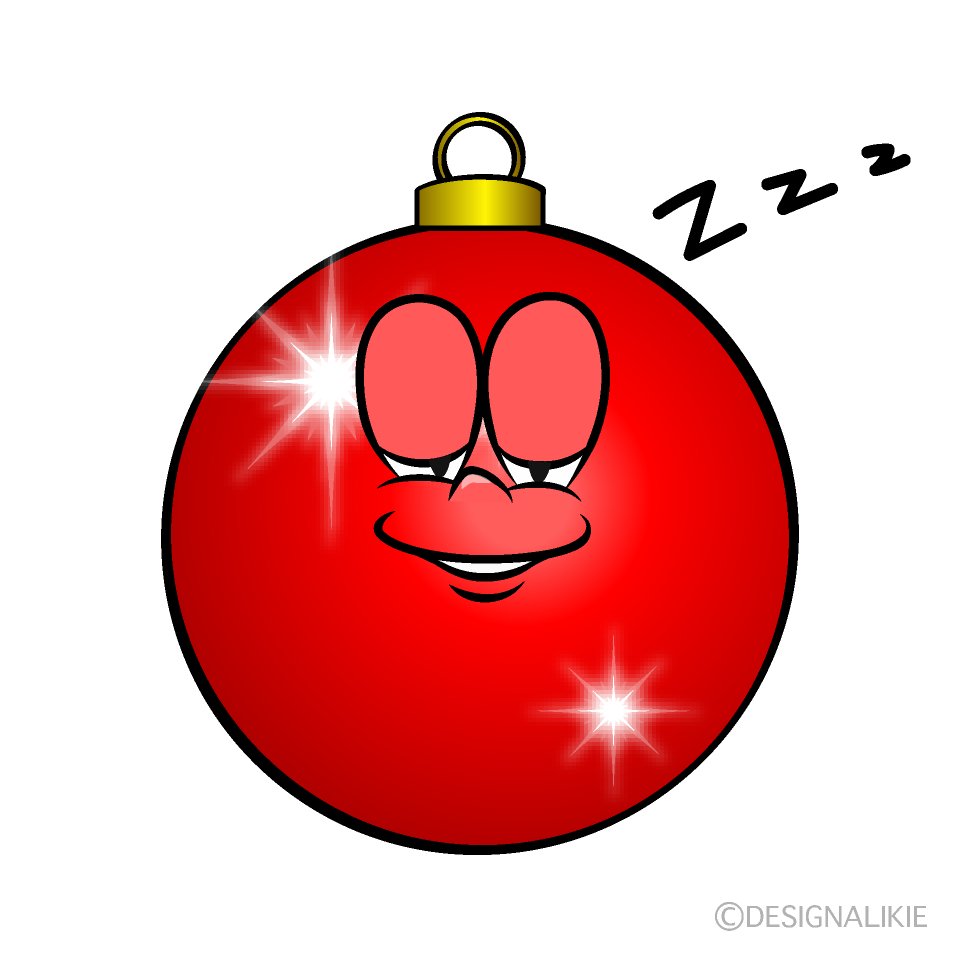 Sleeping Christmas Ornament Cartoon Character Image