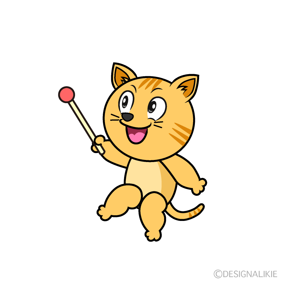 Speaking Tabby Cat Cartoon Character Image