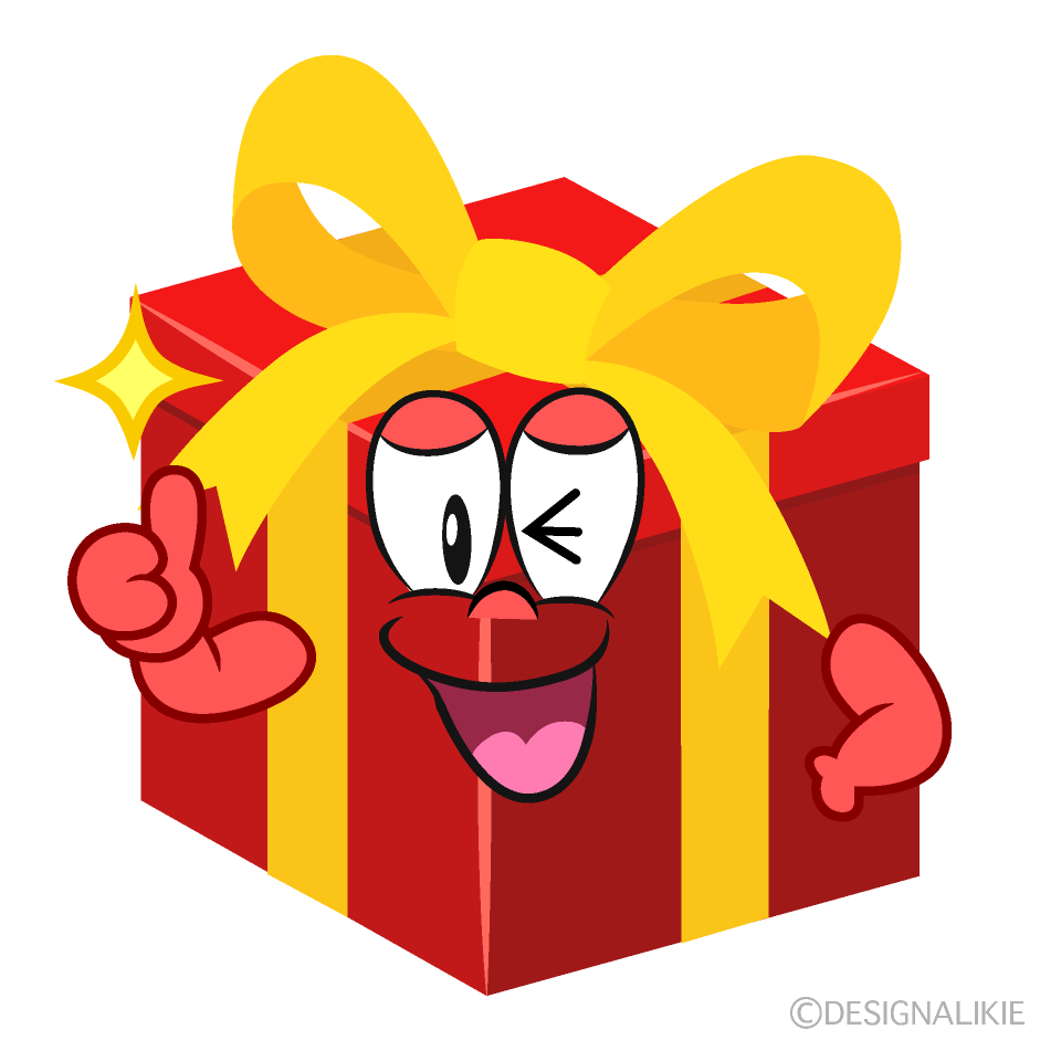 Thumbs up Present Cartoon Character Image