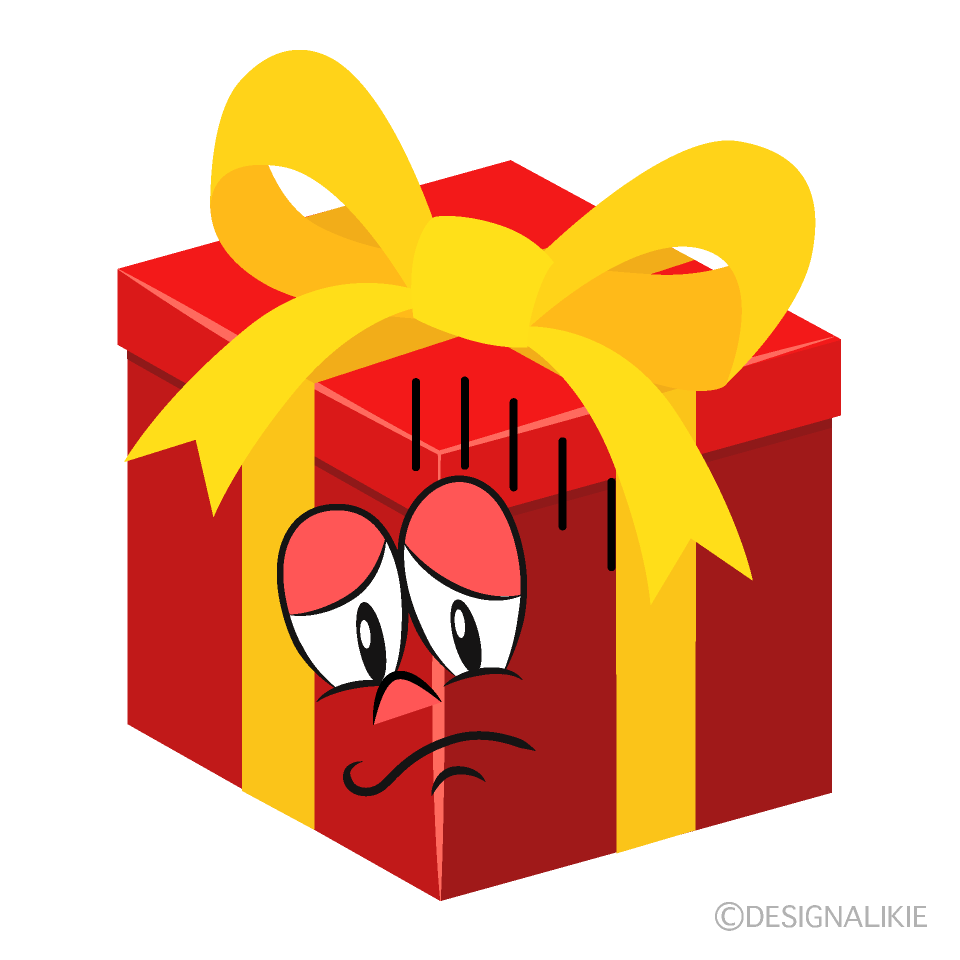 Depressed Present Cartoon Character Image