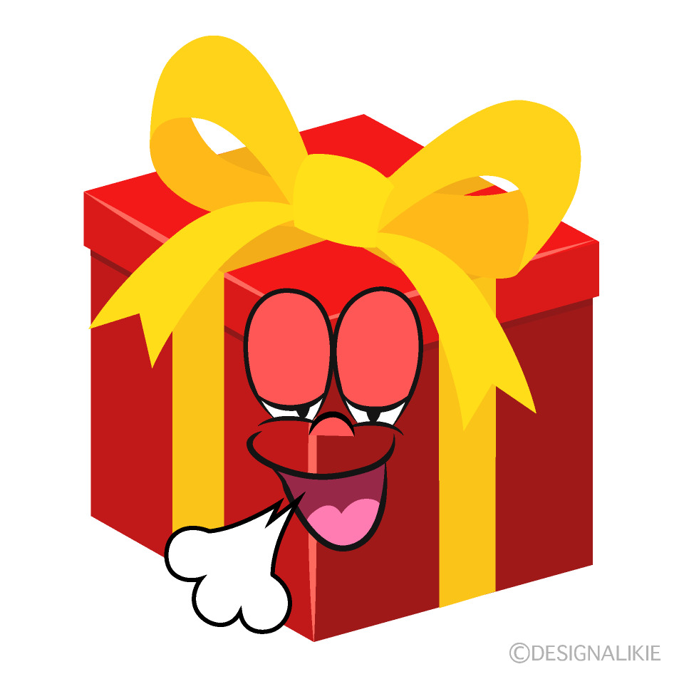 Relaxing Present Cartoon Character Image