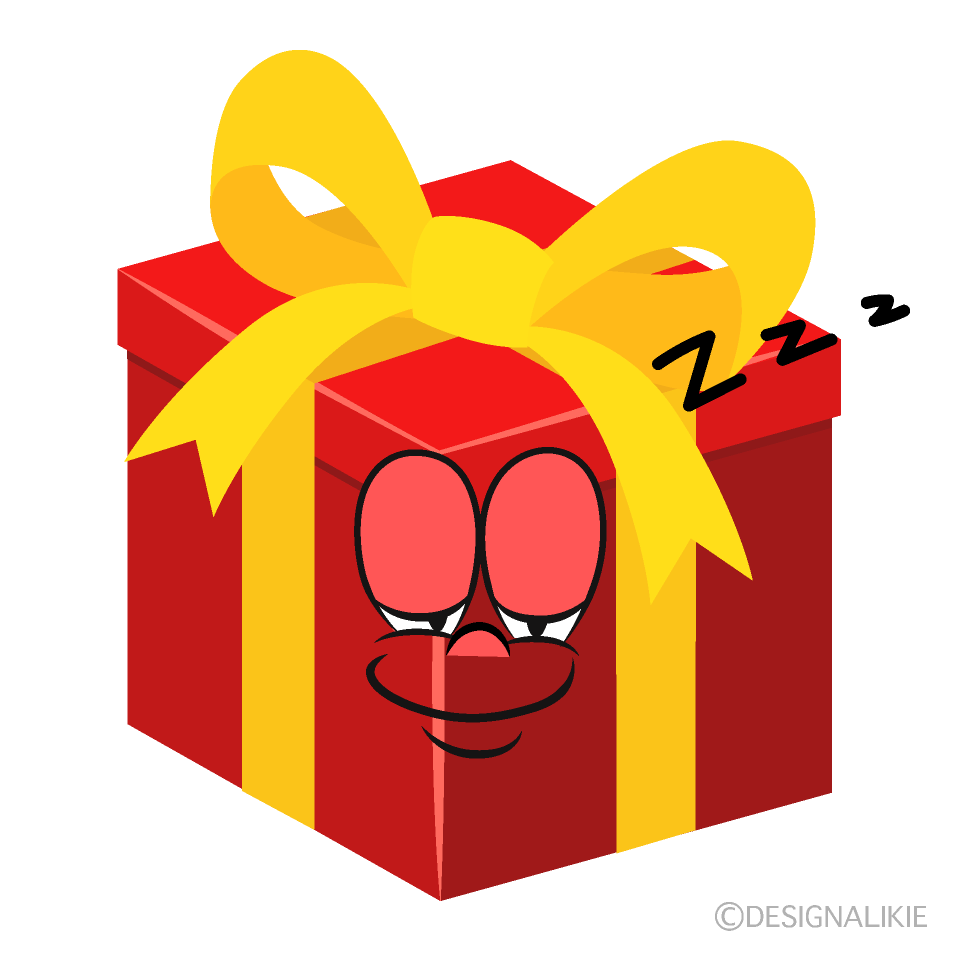 Sleeping Present Cartoon Character Image
