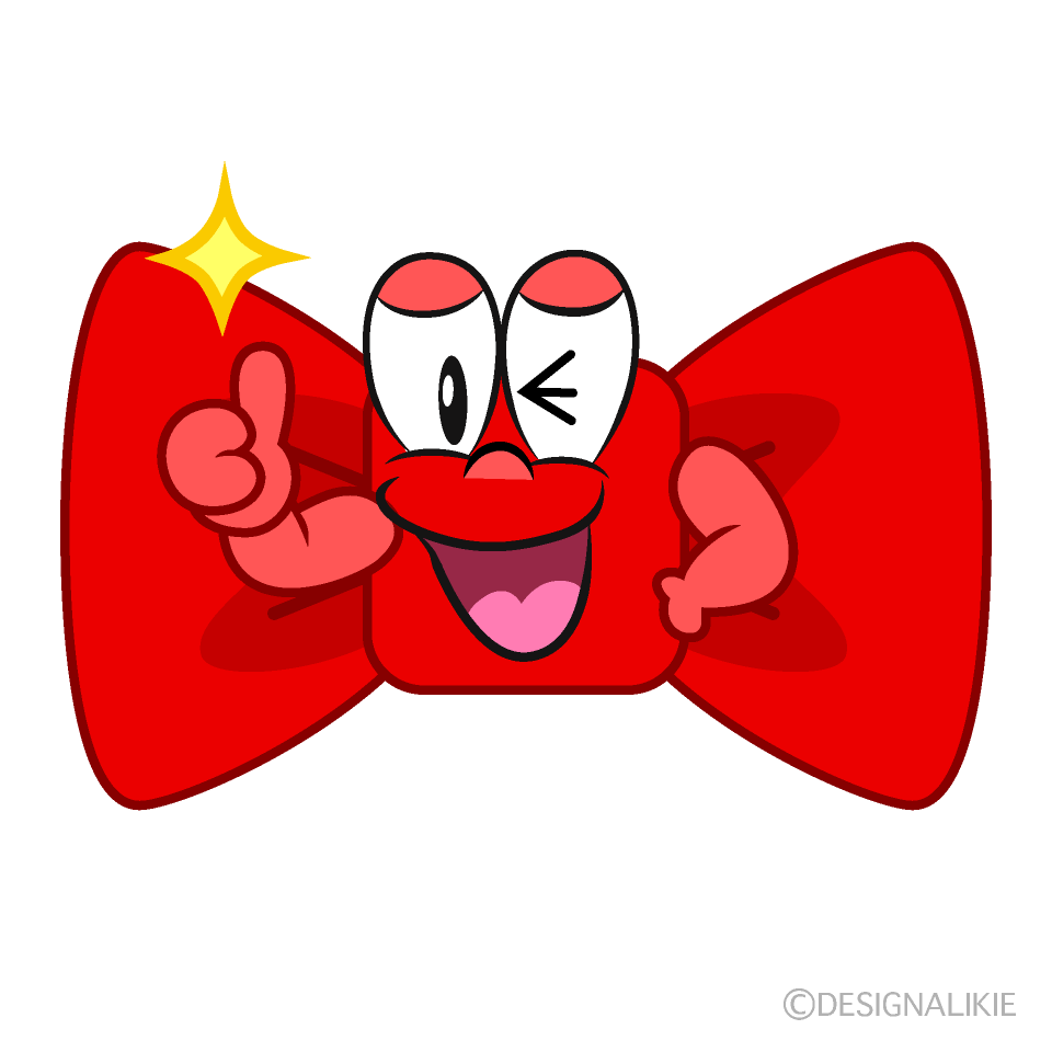 Thumbs up Bow Cartoon Character Image