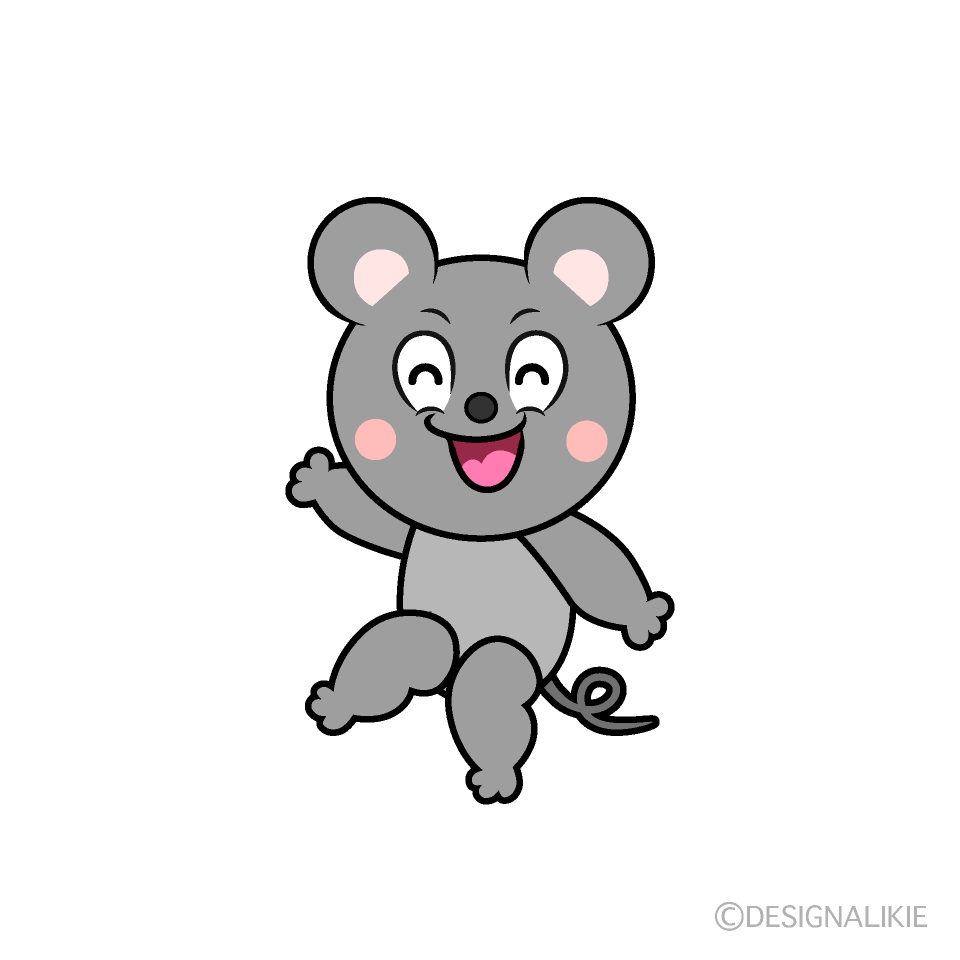 Smiling Mouse Cartoon Character Image