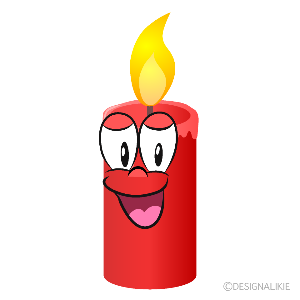 Smiling Candle Cartoon Character Image