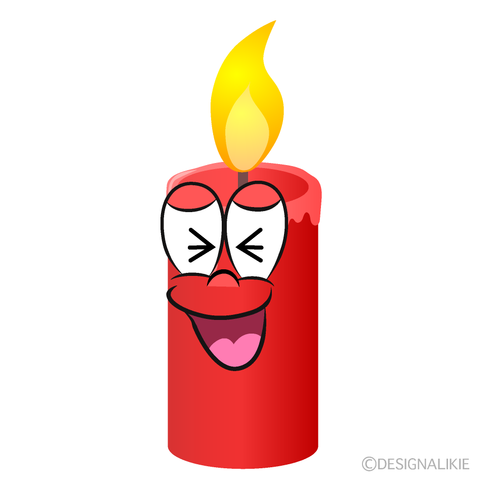 Laughing Candle Cartoon Character Image