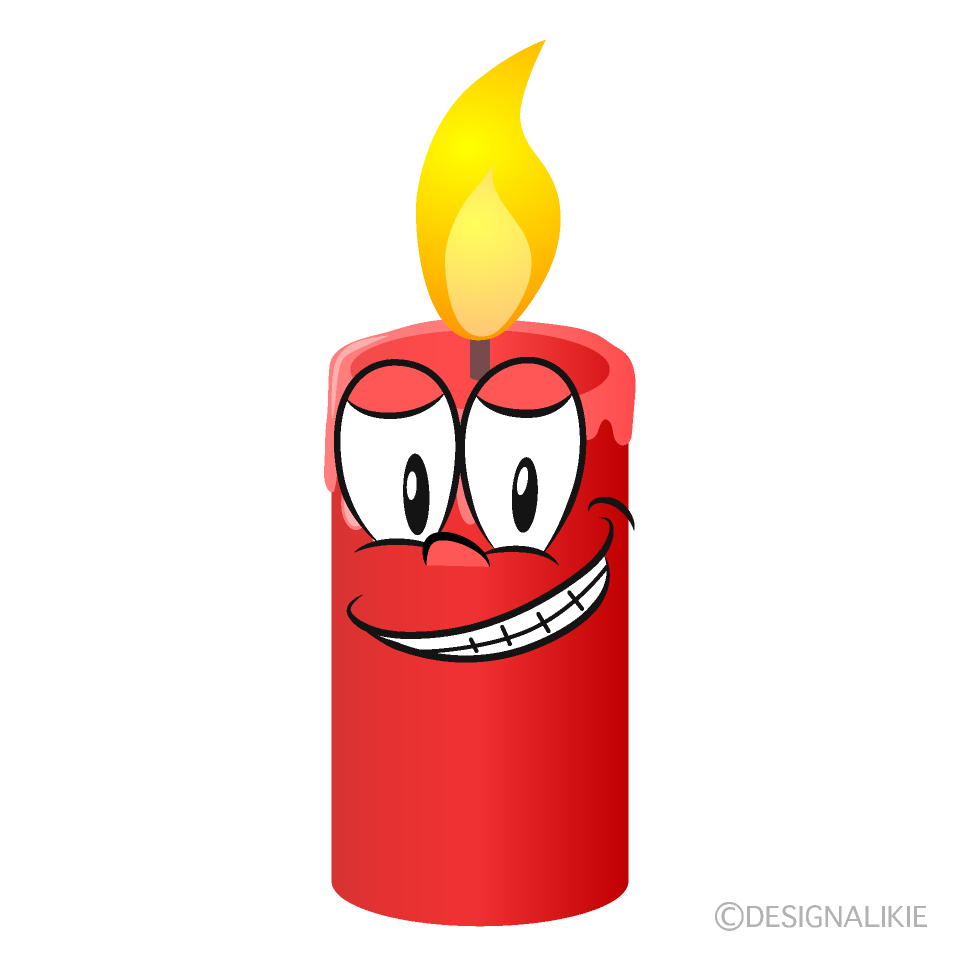 Grinning Candle Cartoon Character Image