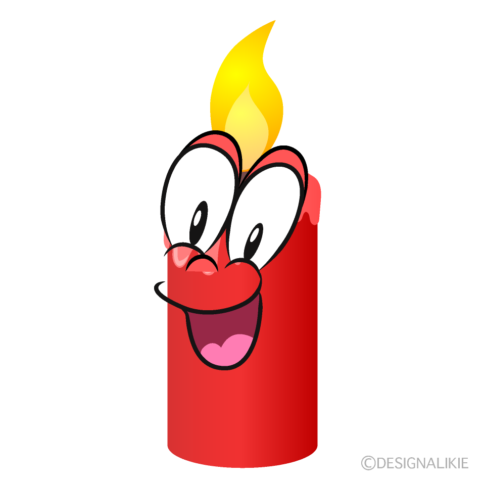 Surprising Candle Cartoon Character Image