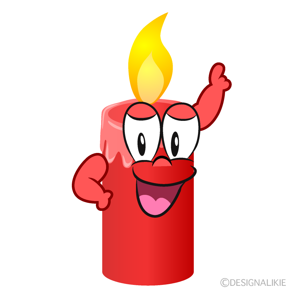 Posing Candle Cartoon Character Image