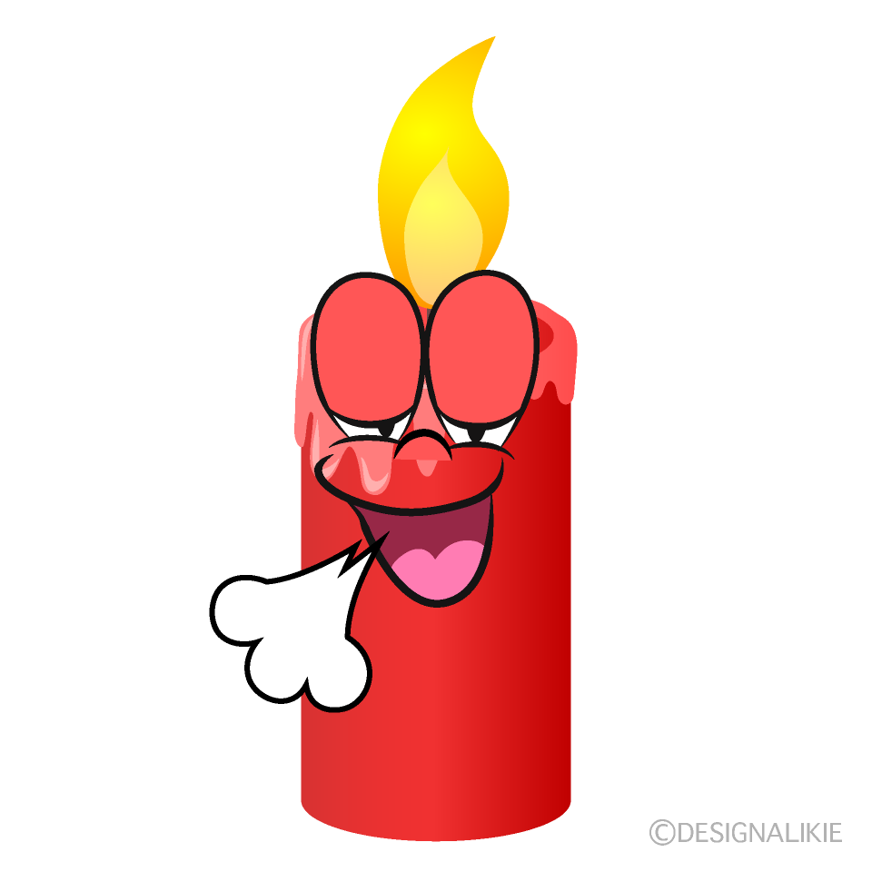 Relaxing Candle Cartoon Character Image