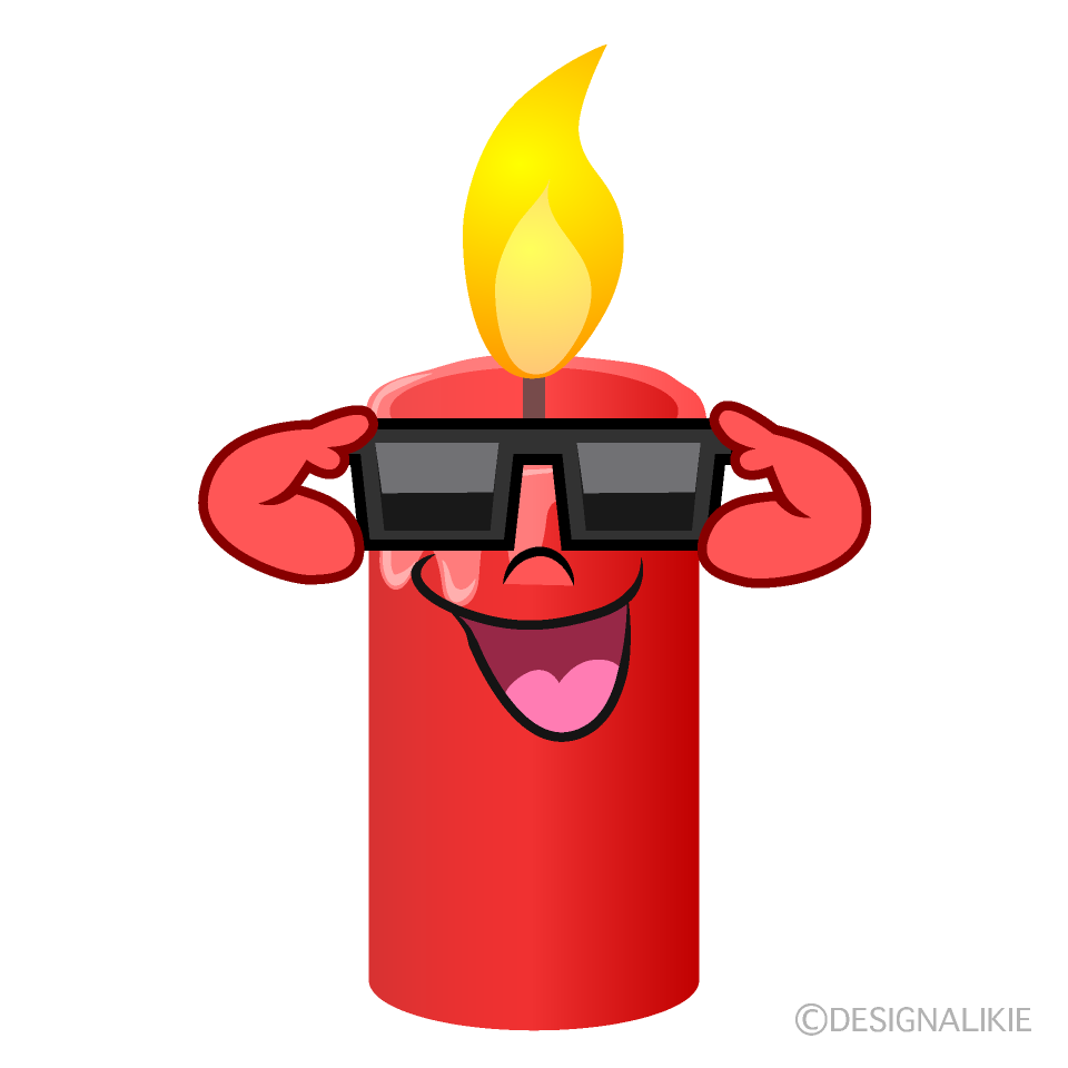 Cool Candle Cartoon Character Image