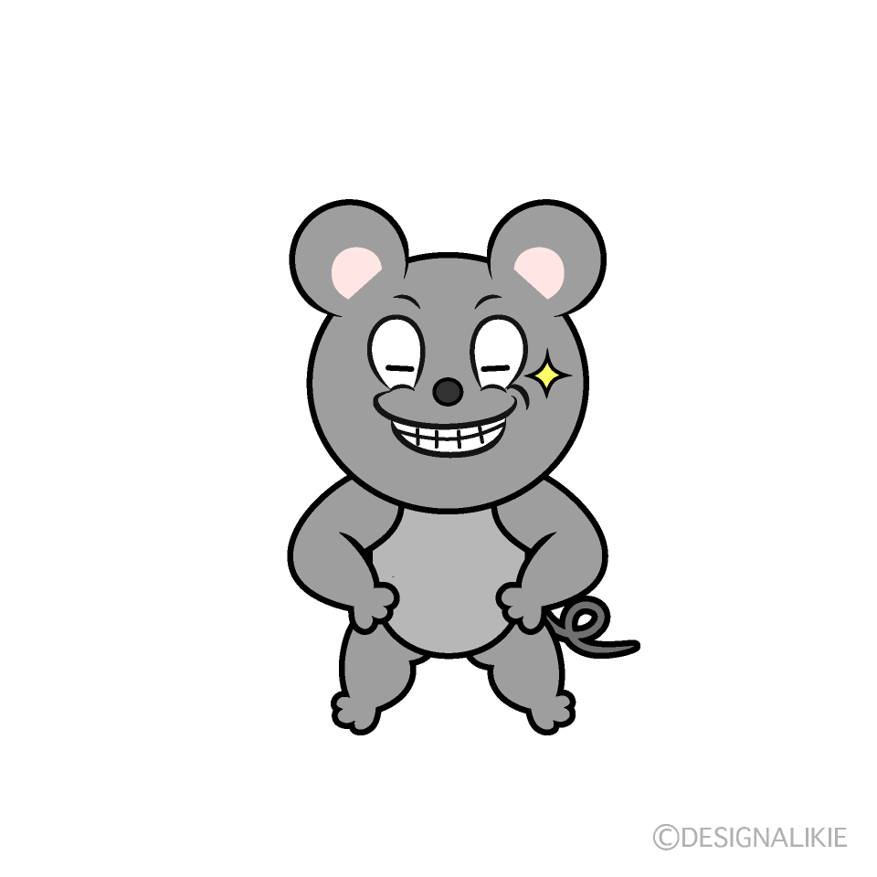 Grinning Mouse Cartoon Character Image