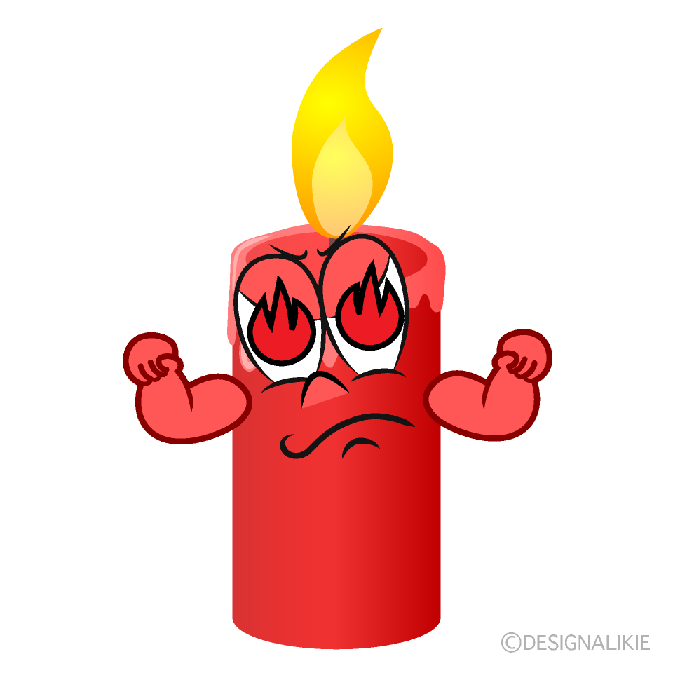 Enthusiasm Candle Cartoon Character Image