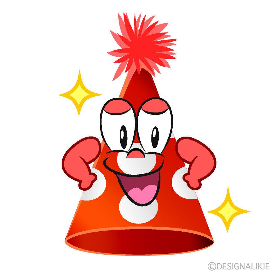 Glitter Birthday Hat Cartoon Character Image