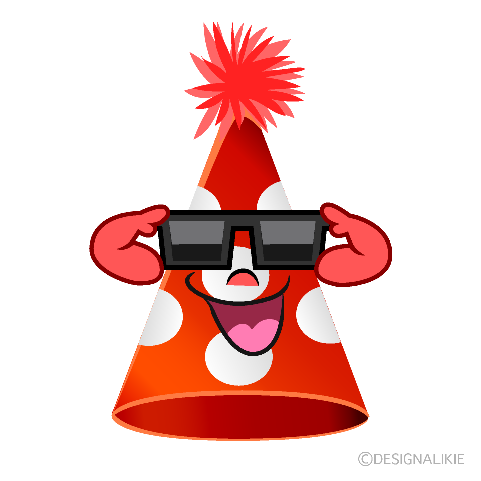 Cool Birthday Hat Cartoon Character Image