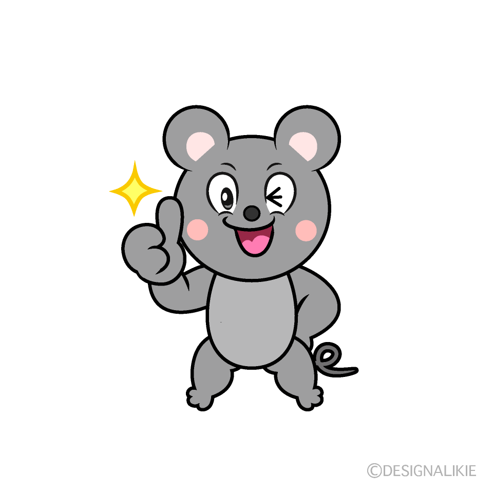Ratón con Pulgares Arriba Animado