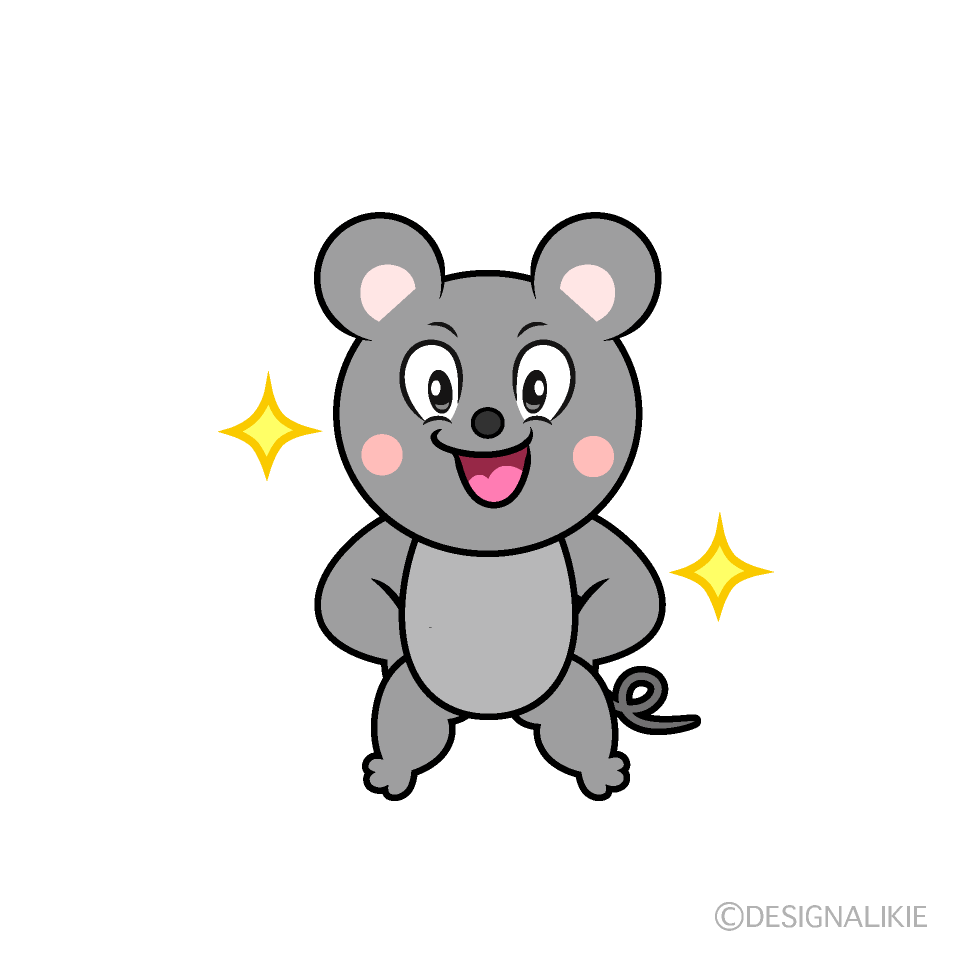 Glitter Mouse Cartoon Character Image