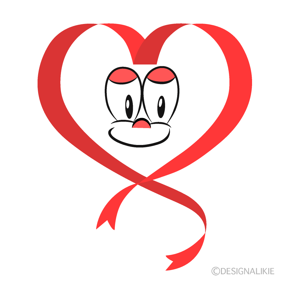 Heart Ribbon Cartoon Character Image