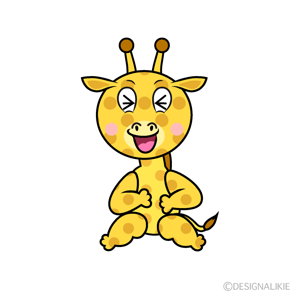 Laughing Giraffe Cartoon Character Image
