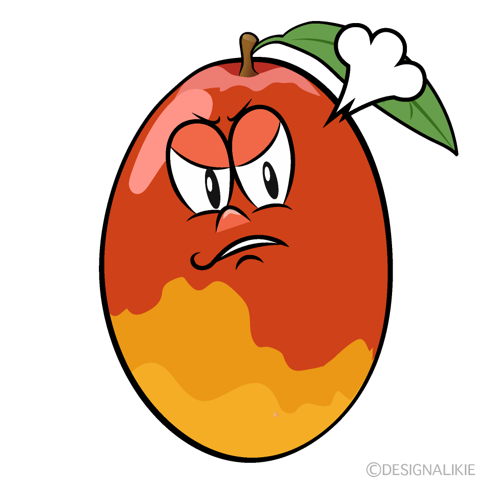 Angry Mango Cartoon Character Image