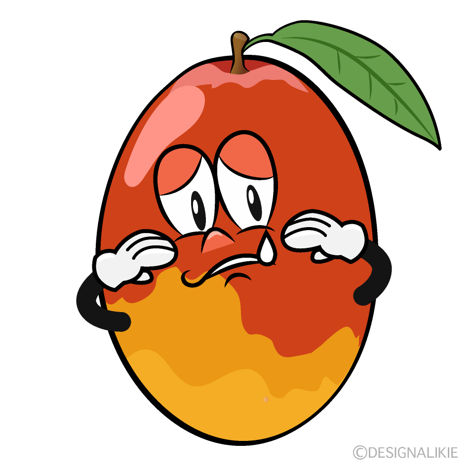 Sad Mango Cartoon Character Image