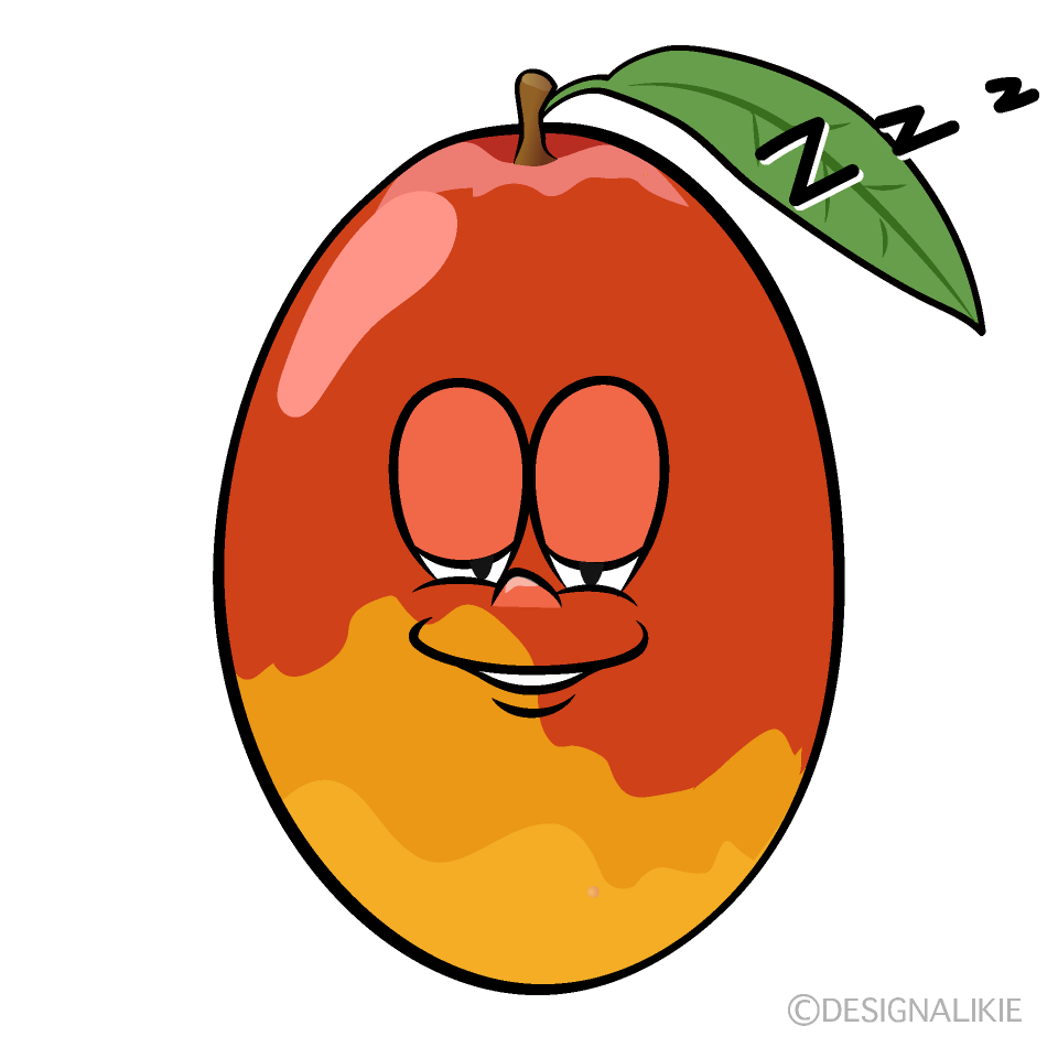 Sleeping Mango Cartoon Character Image