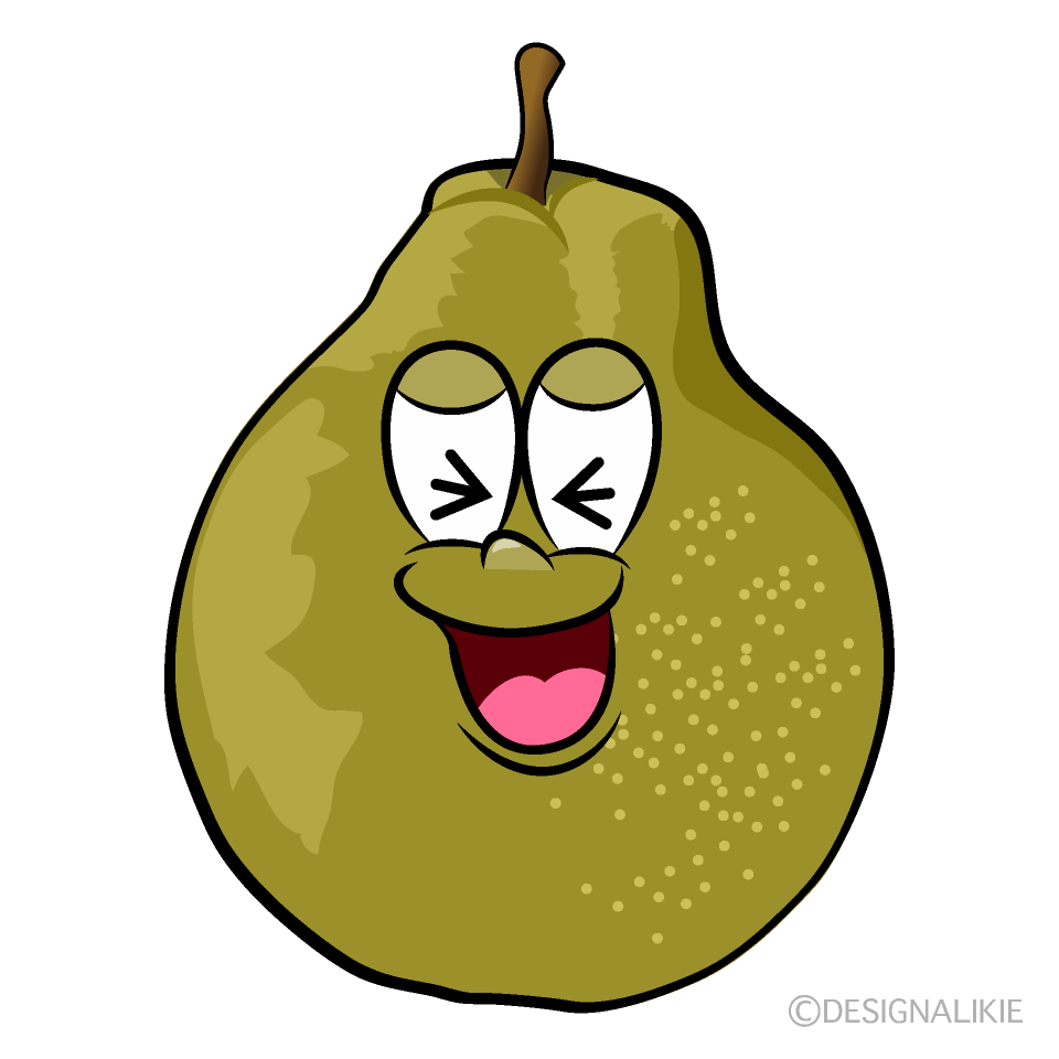 Laughing Pear Cartoon Character Image