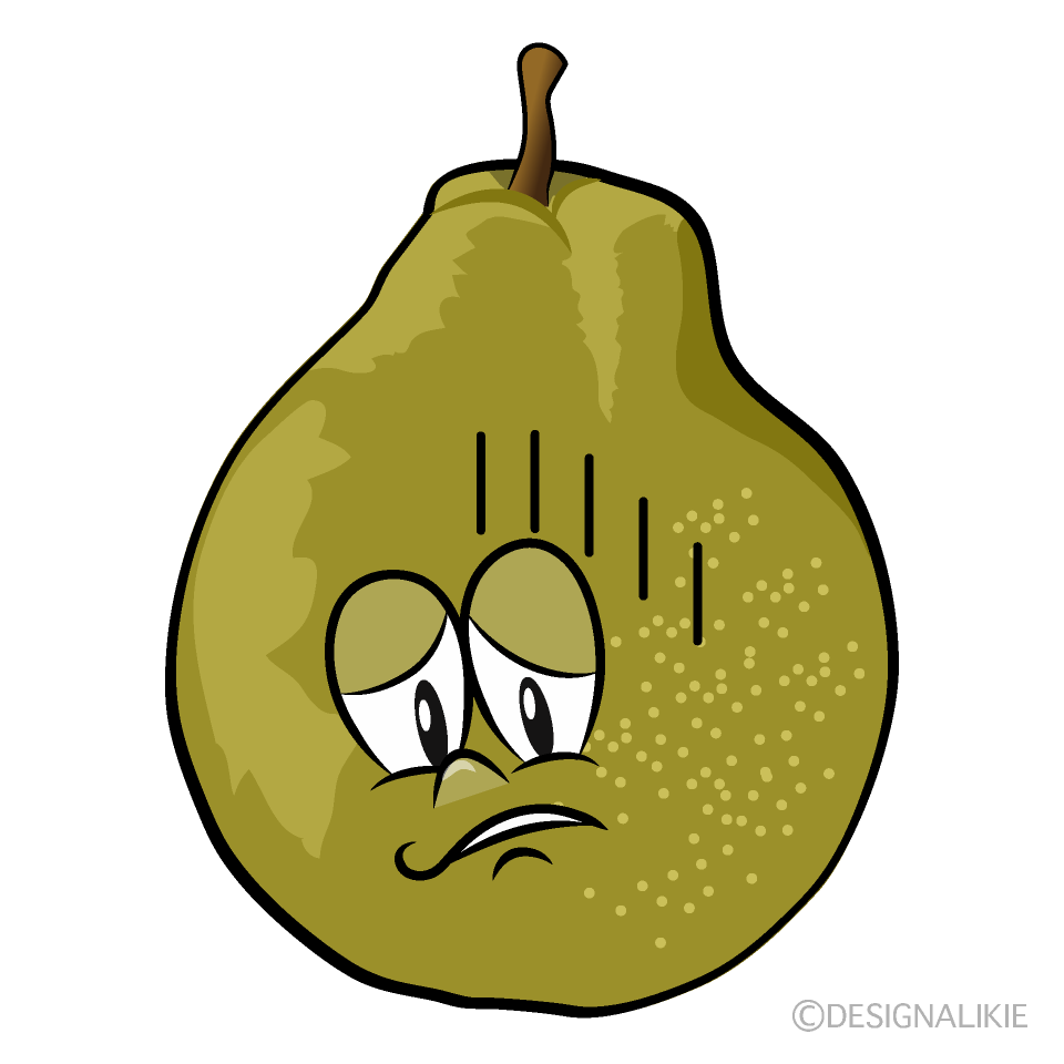 Depressed Pear Cartoon Character Image