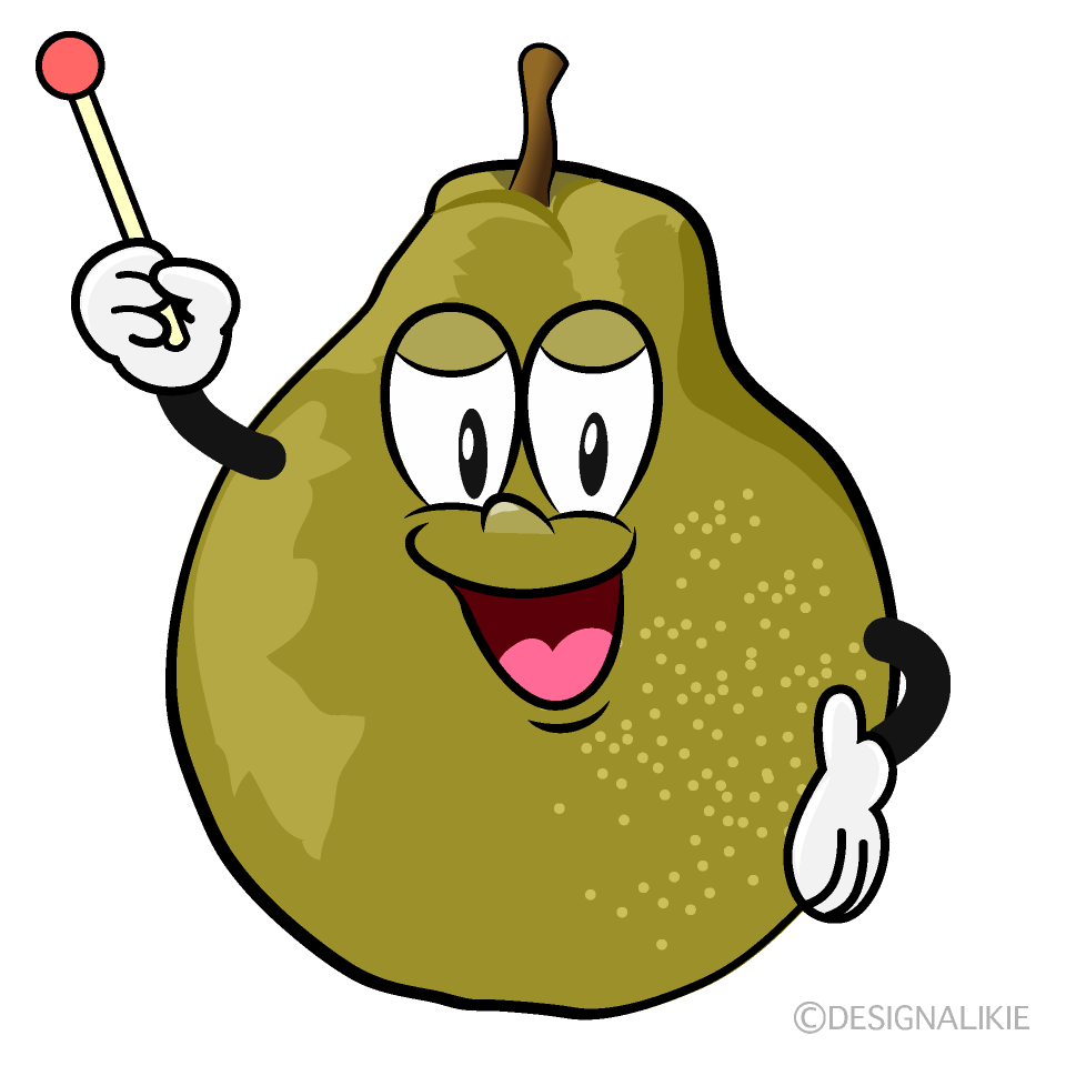 Speaking Pear Cartoon Character Image