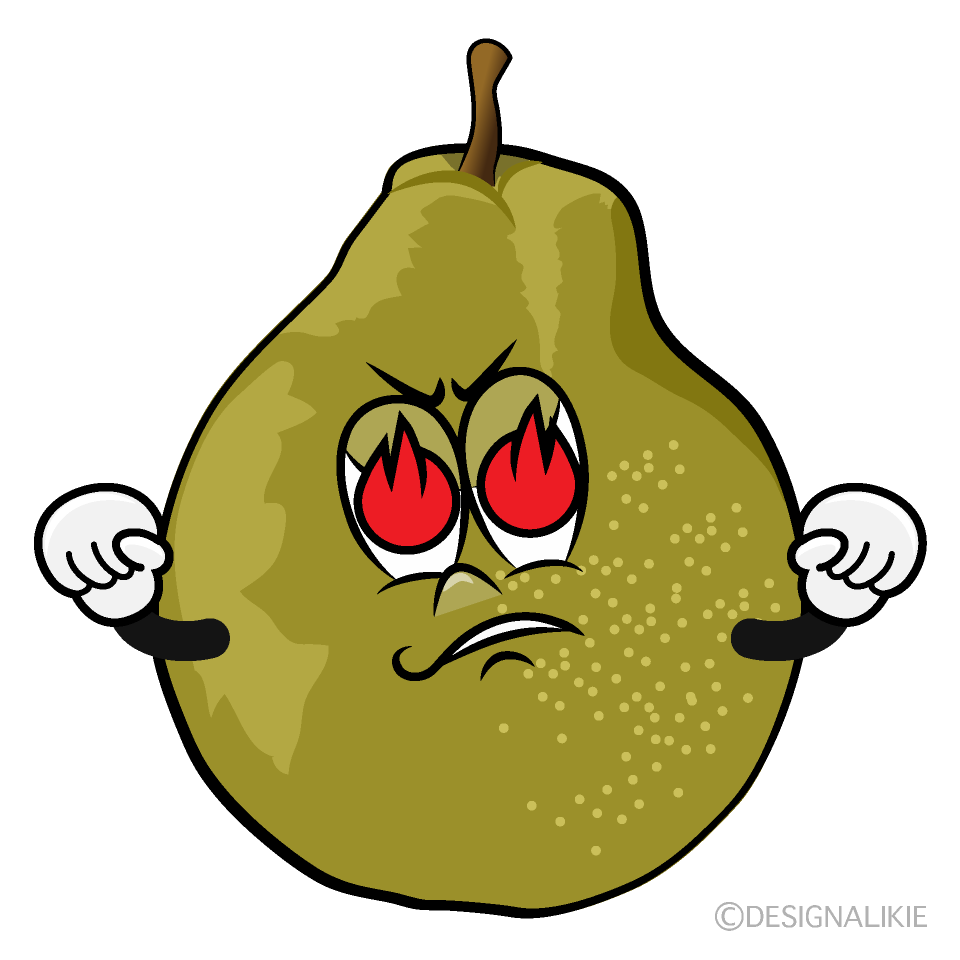 Enthusiasm Pear Cartoon Character Image