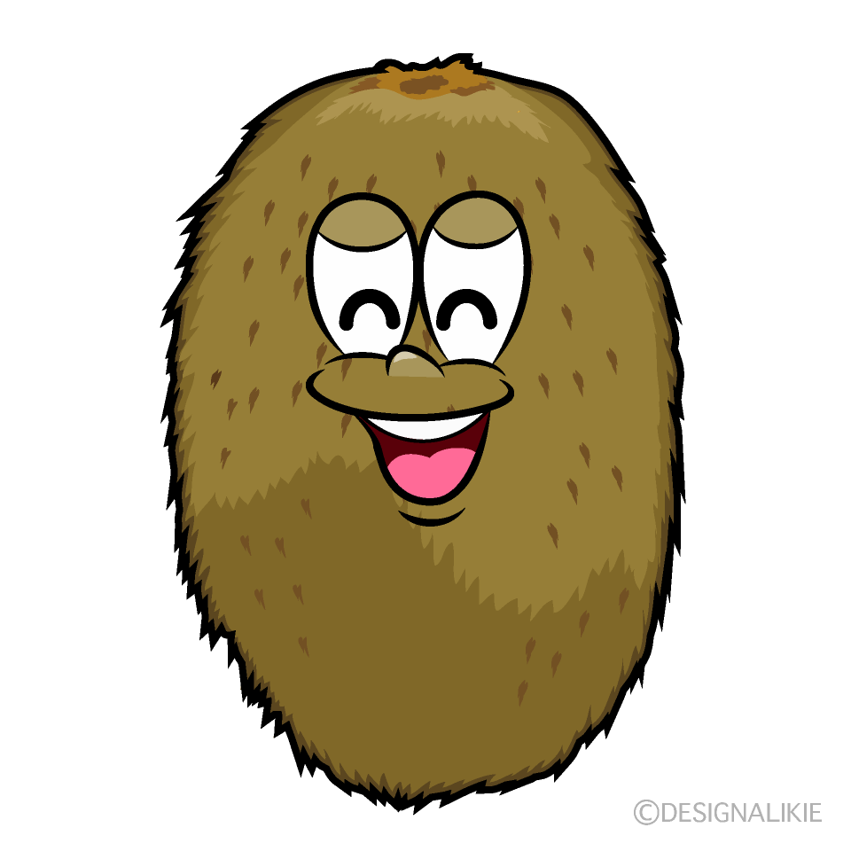 Smiling Kiwi Cartoon Character Image