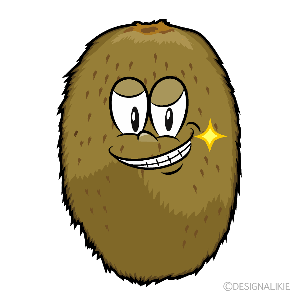 Grinning Kiwi Cartoon Character Image