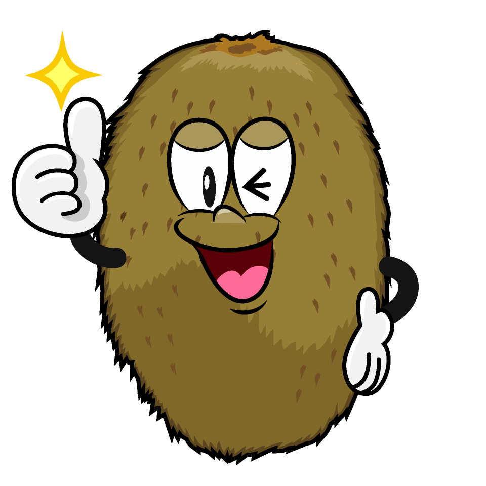 Thumbs up Kiwi Cartoon Character Image