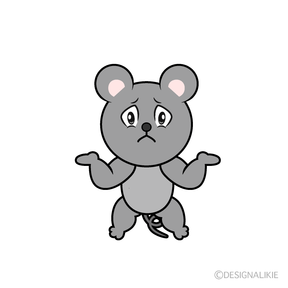 Troubled Mouse Cartoon Character Image