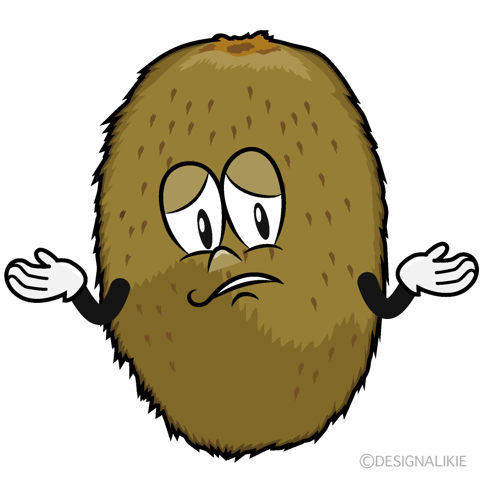 Troubled Kiwi Cartoon Character Image