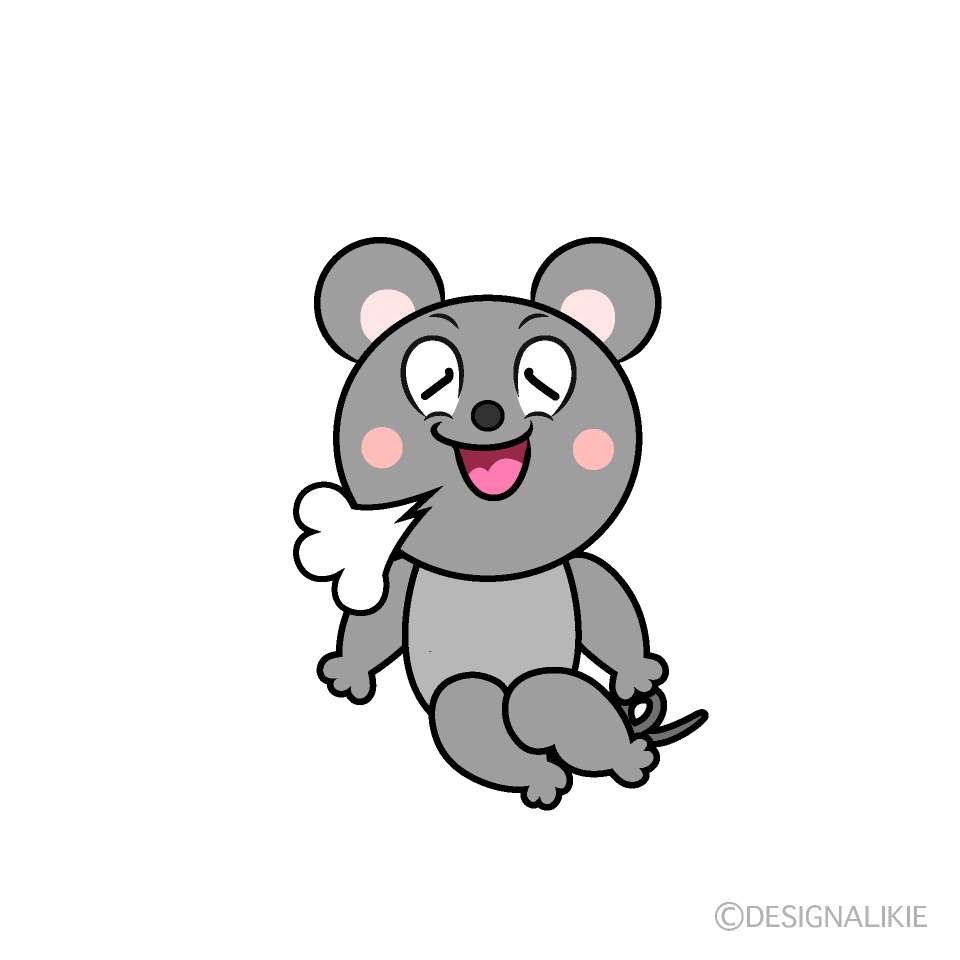 Relaxing Mouse Cartoon Character Image