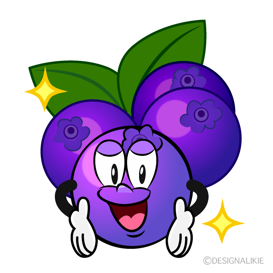 Glitter Blueberry Cartoon Character Image