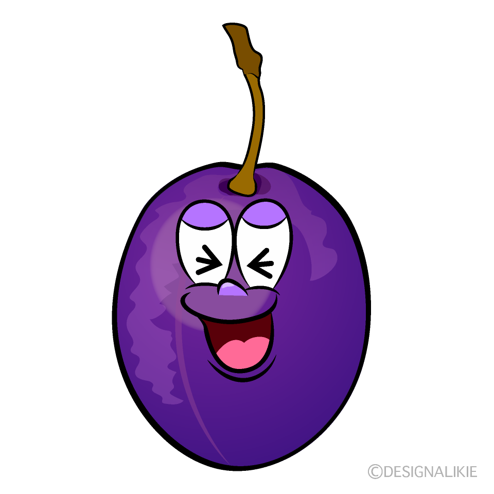 Laughing Plum Cartoon Character Image