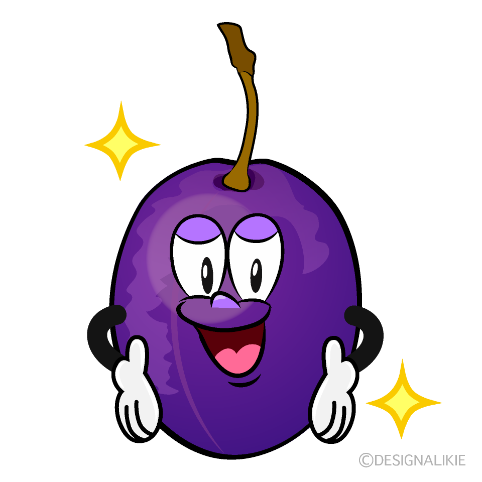 Glitter Plum Cartoon Character Image