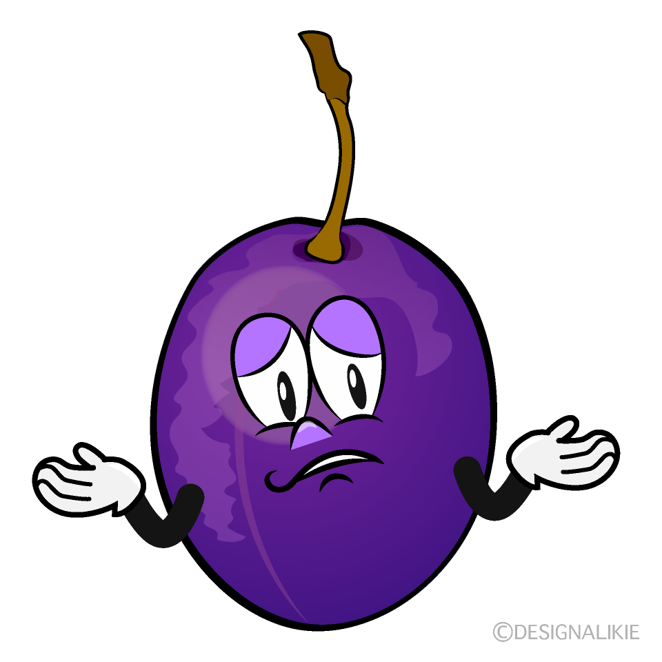 Troubled Plum Cartoon Character Image