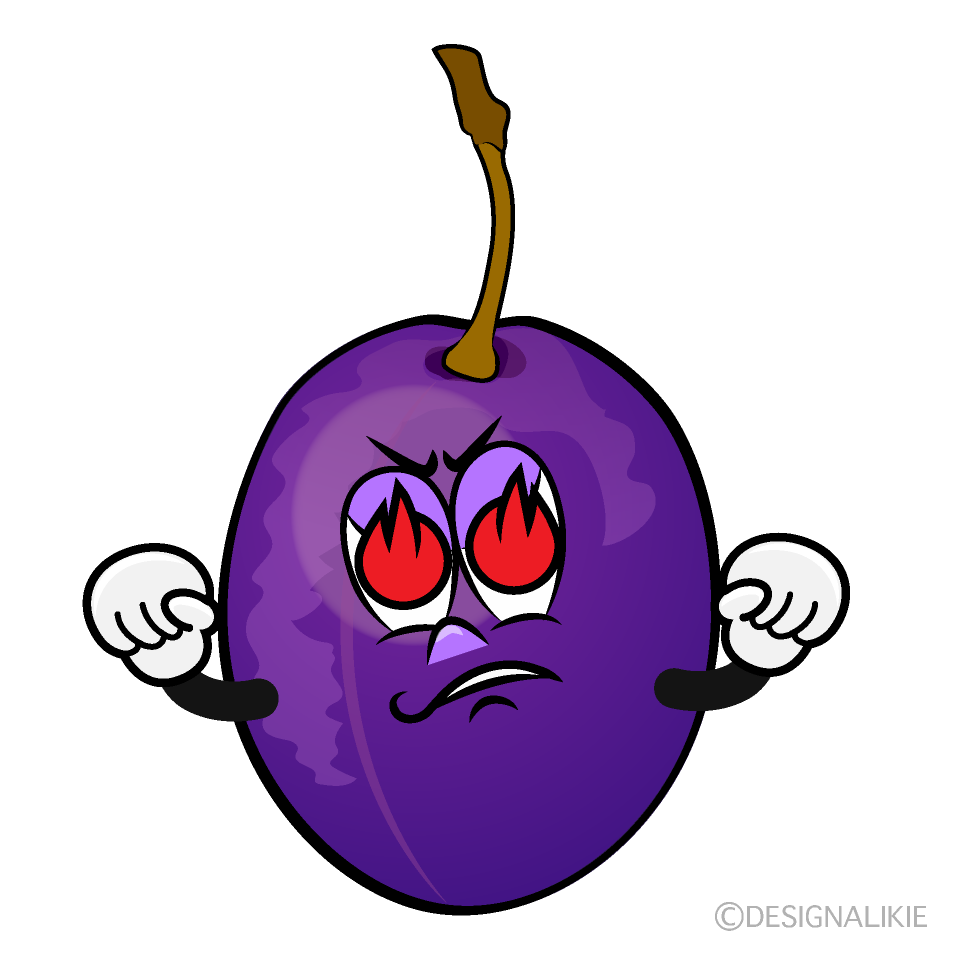 Enthusiasm Plum Cartoon Character Image